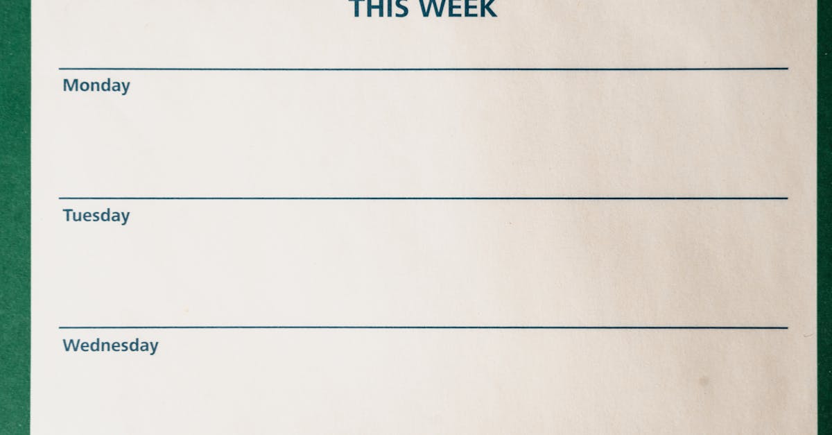 Best Ways to Plan a Productive Week best ways to plan a productive week